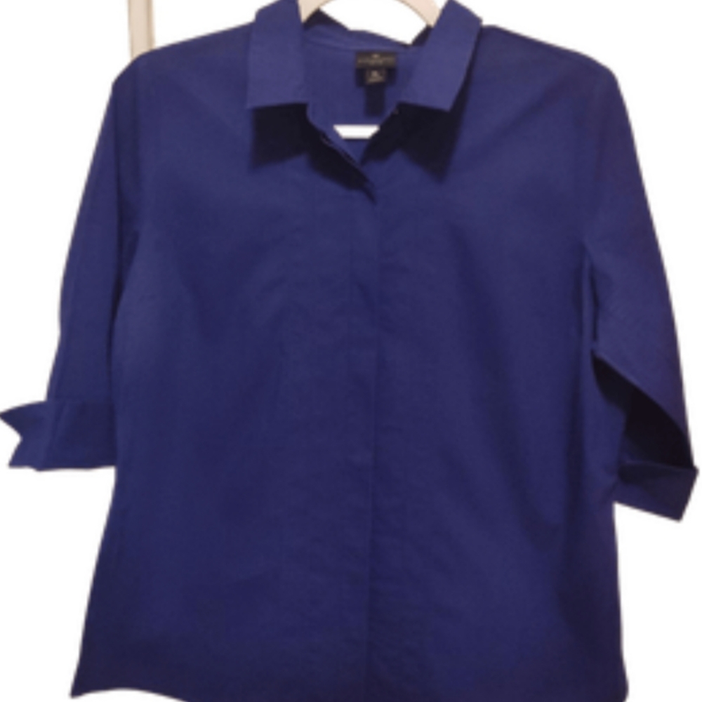 Women's Blue Button Down Shirt